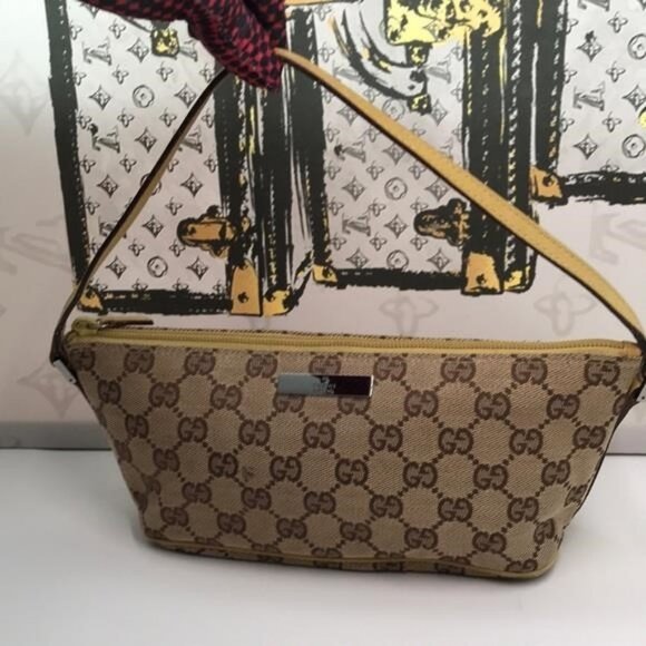 Gucci Handbags - Pre Love Authentic Gucci GG Canvas Accessory Pouch Mini Bag – Beige/Khaki